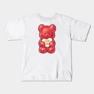 Candy Heart Gummy Bear Kids T-Shirt